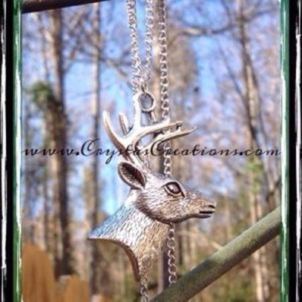 COPY - Trophy Deer Head Profile Necklace SP